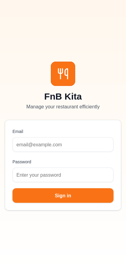 FnB Kita Mobile App Screenshot